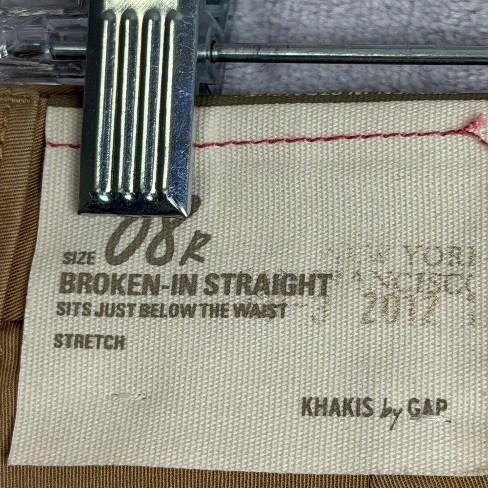 New Gap Broken In Khaki Pants Womens 8 Tan Straight Leg Preppy‎ Business Casual